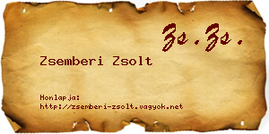 Zsemberi Zsolt névjegykártya
